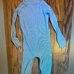 Kids Long-Sleeve Blue One-Piece Pajama